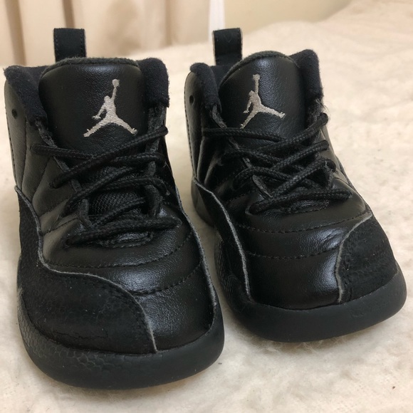 Nike Air Jordan 12 XII The Master Black BT 850000-013 Toddler Size 8C